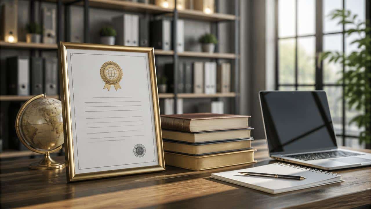 Auditor prüft Qualitätsdokumentation eines Übersetzungsdienstleisters
